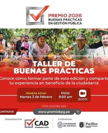 Participa en el taller virtual de Buenas Prácticas en Gestión Pública 2026 