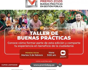 Participa en el taller virtual de Buenas Prácticas en Gestión Pública 2026 