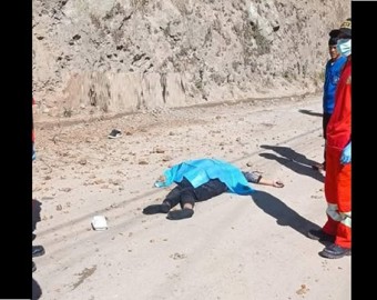 Investigan muerte de policía en actividad tras caer de barranco en Condebamba