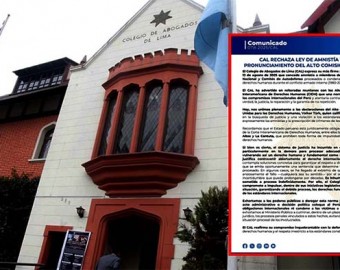 Colegio de Abogados de Lima rechaza la ley que beneficia a los violadores de DDHH