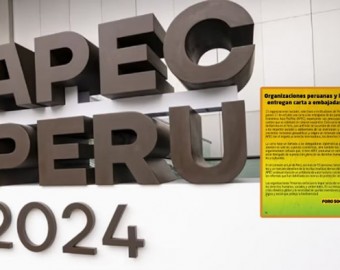 Más de 15 organizaciones sociales y colectivos denuncian “creciente autoritarismo en el Perú” ante países miembros del APEC