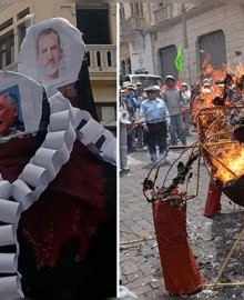 Arequipa: manifestantes queman muñeco con caras del presidente Jerí, Rey de España y congresista Rospigliosi