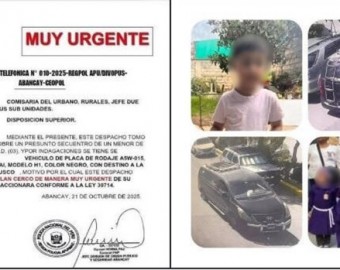 Región Policial Apurímac aclara que no hubo secuestro de niño, se trata de una disputa por tenencia