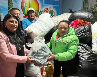 Radio Titanka entrega ayuda humanitaria a DISA Apurímac II para enfrentar ola de frío 