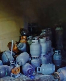 Bomba de tiempo: casi se origina tragedia por incendio en distribuidora de gas en el centro de Uripa 