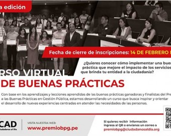 Participa en el curso virtual de buenas prácticas en gestión pública 2025 