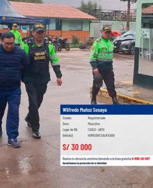 Cusco: capturan a homicida incluido en la lista de “Los más buscados”