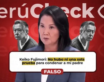 Keiko Fujimori dijo que su padre fue condenado sin pruebas, pero es falso