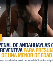 9 meses de prisión preventiva para joven de 19 por ultrajar a menor de 12 años