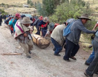 Declaran Patrimonio Cultural de la Nación la faena festiva de tala y traslado de troncos “Kurku Haily