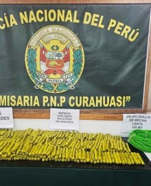 Policía halla explosivos ocultos en cabaña rústica de centro poblado Ccollpa, en Curahuasi 