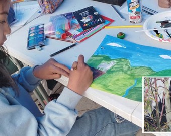 Escolares pintan a oso andino para proteger especie en peligro de extinción, en Aymaraes