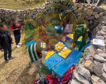 En operativo hallan más de 249 kilos de clorhidrato de cocaina abandonados por traficantes, en Pampachiri