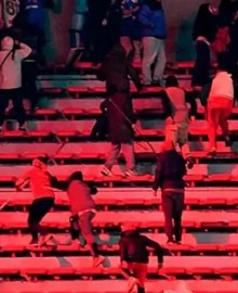 Más de 15 heridos deja violencia de hinchas chilenos y argentinos en Copa Sudamericana