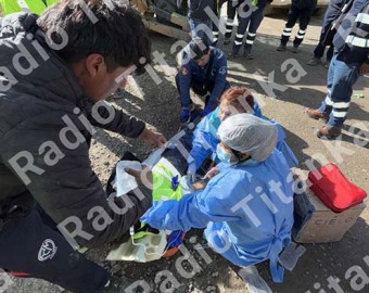 Un herido deja volcadura de vehículo en el corredor minero 