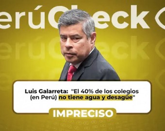 ¿40% de colegios peruanos no tiene agua ni desagüe, como dijo Luis Galarreta?