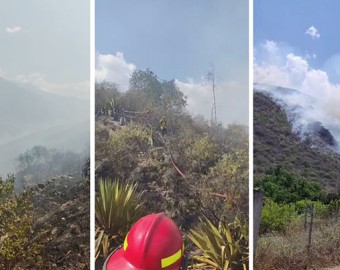 Sin agua, sin bombas contra incendios, bomberos enfrentaron voraz incendio forestal en Pachachaca