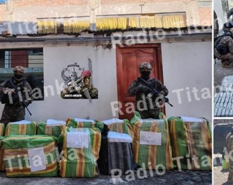 Agentes de la Dirandro intervienen vehículo que transportaba más de 405 kilos de marihuana, en Huaccana