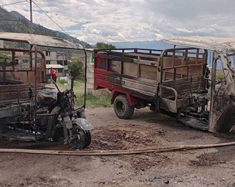 Incendio en depósito del Municipio de Tamburco habría sido provocado por desconocidos