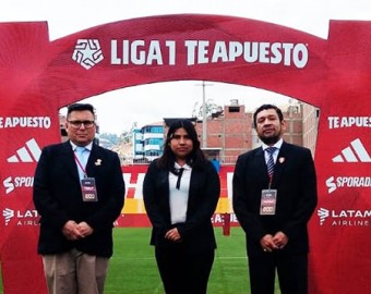 Designan a primera mujer apurimeña como oficial de un partido profesional de fútbol de la Liga 1