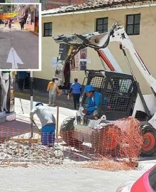 EMSAP Chanka rompe nuevo pavimento de avenida Andahuaylas a pocos días de su inauguración 