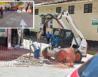 EMSAP Chanka rompe nuevo pavimento de avenida Andahuaylas a pocos días de su inauguración 