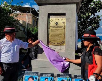 Inauguran el “Pedestal de la Memoria” en honor a las víctimas del 15 de diciembre en Ayacucho