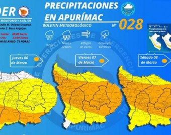 Alertan de intensas lluvias del 6 al 8 de marzo en toda la región 