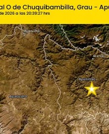 Sismo de magnitud 4.8 se registró la noche del miércoles en Chuquibambilla