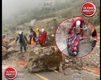Tacna: obrero muere aplastado por roca de gran tamaño en Ilabaya