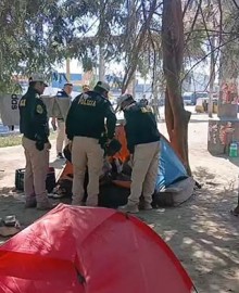 Ica: intervienen a extranjeros que se habían instalado con carpas frente al Mercado Santo Domingo