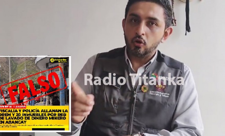Desmienten publicaciones difundidas por redes sociales sobre allanamiento a DREM Apurímac 