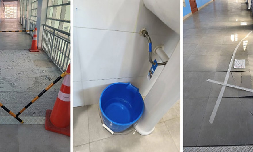 Difunden imágenes de rápido deterioro de acabados en reciente obra del CEBE N.° 11 La Salle de Abancay