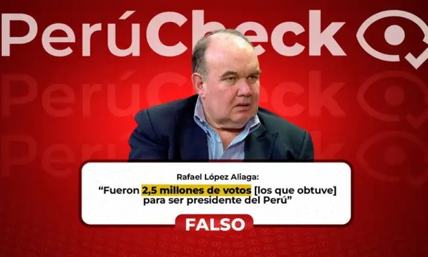 Rafael López Aliaga no obtuvo 2,5 millones de votos en su candidatura presidencial