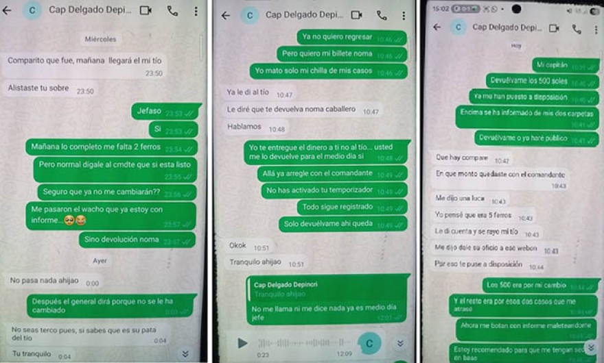 Frente Policial Apurímac: comandante y capitán PNP acusados de cobrar S/ 5 mil a suboficiales para no cambiarles de puesto