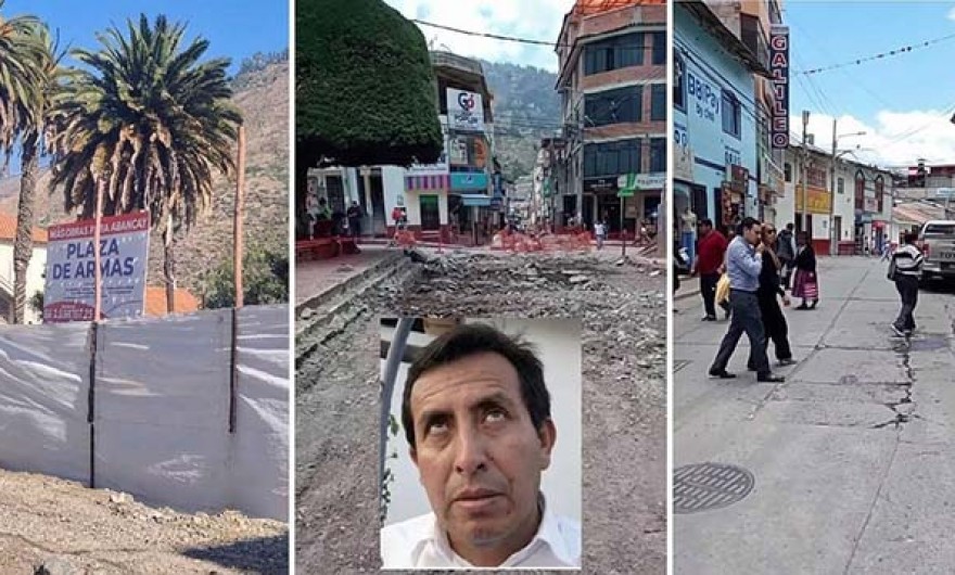 Alcalde Raúl Peña sigue destrozando pistas, veredas y parques en centro de Abancay a casi dos meses de culminar su gestión
