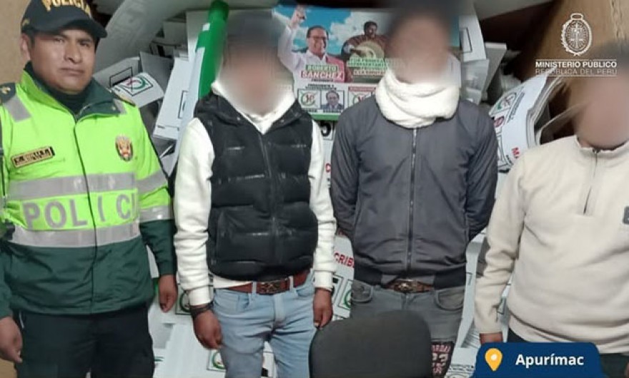 Cinco personas intervenidas por manipular propaganda política durante proceso electoral