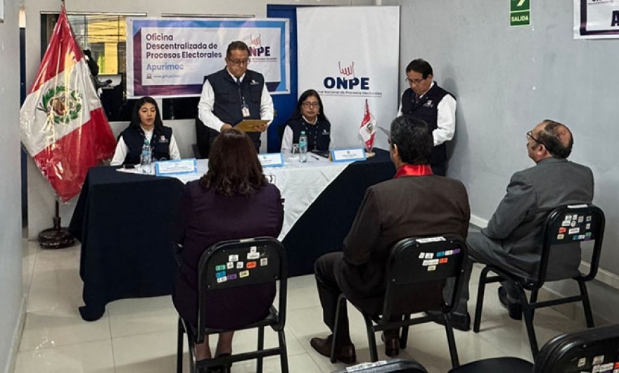 Instalan sede de la ODPE Apurímac para organizar elecciones primarias del 17 de mayo 