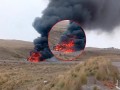 Cusco: camión cisterna con 8 mil galones de combustible se incendia tras volcadura 