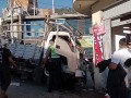 Cuatro heridos deja colisión de camión contra pared de botica, en Tamburco