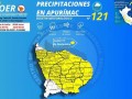 Alerta amarilla: se registrarán lluvias moderada las próximas 24 horas en toda la región