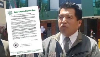 Puno: Colegio de Abogados de Puno rechaza decisión del TC por destitución de Ines Tello y Aldo Vásquez