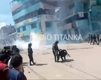 Tres pobladores heridos deja enfrentamiento entre policías y profesores en Tambobamba