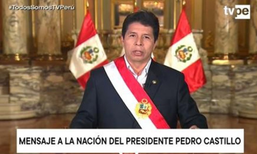 Presidente Castillo hace llamado a fuerzas democráticas en defensa del Estado de derecho
