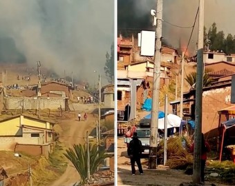 Dantesco incendio forestal arrasa con cientos de hectáreas de cobertura vegetal en Toraya y Soraya