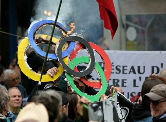 ¿Rusia excluida, pero Israel no? Manifestantes denuncian el doble rasero antes de los JJ.OO. de París