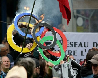 ¿Rusia excluida, pero Israel no? Manifestantes denuncian el doble rasero antes de los JJ.OO. de París